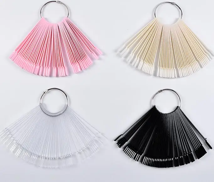 50 шт. накладные Типсы для ногтей Палитра лаков Дизайн Практика Вентилятор