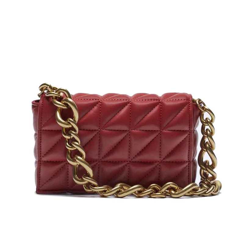 

2021 Fashion Exquisite Shopping Bag Retro Casual Women Totes Shoulder Bags Female Leather Solid Color Chain Handbag for Women