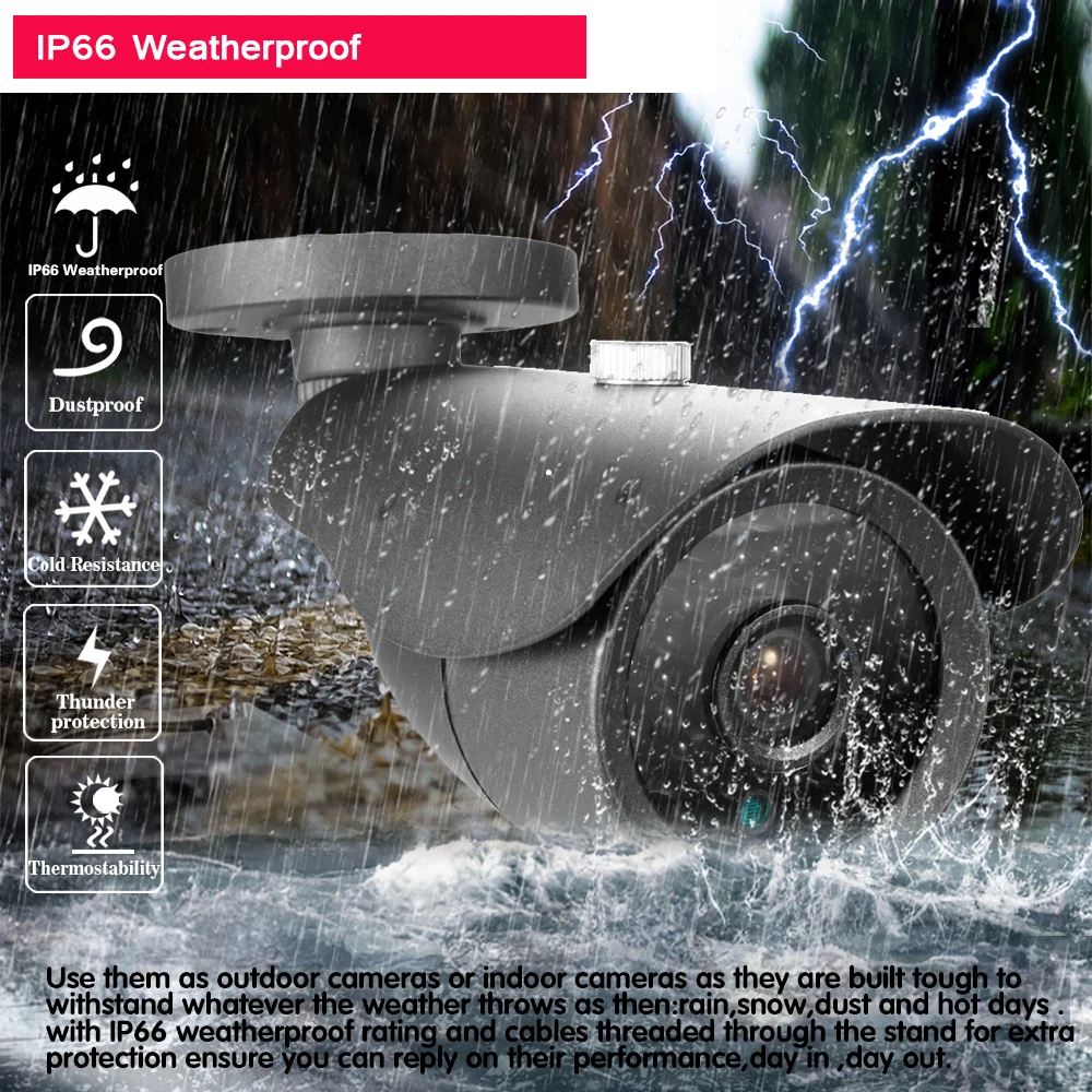 Камера видеонаблюдения NINIVISION Super HD аналоговая 5 МП уличная Водонепроницаемая
