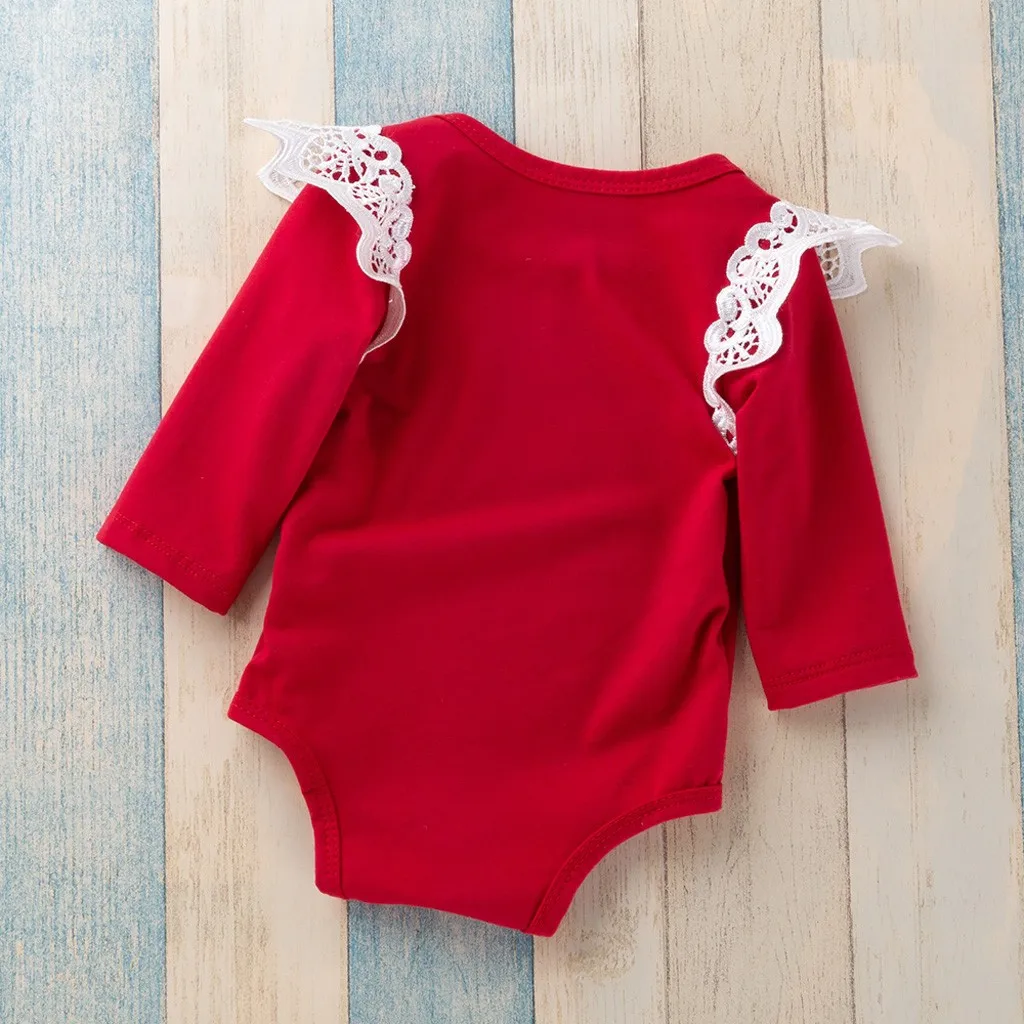 Рождественский комбинезон для новорожденных мальчиков и девочек с длинными