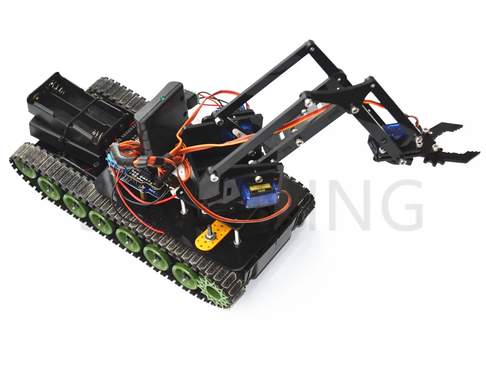 Робот танк с дистанционным управлением пожарный arduino ps2 mearm акриловый SNAR11|Наборы