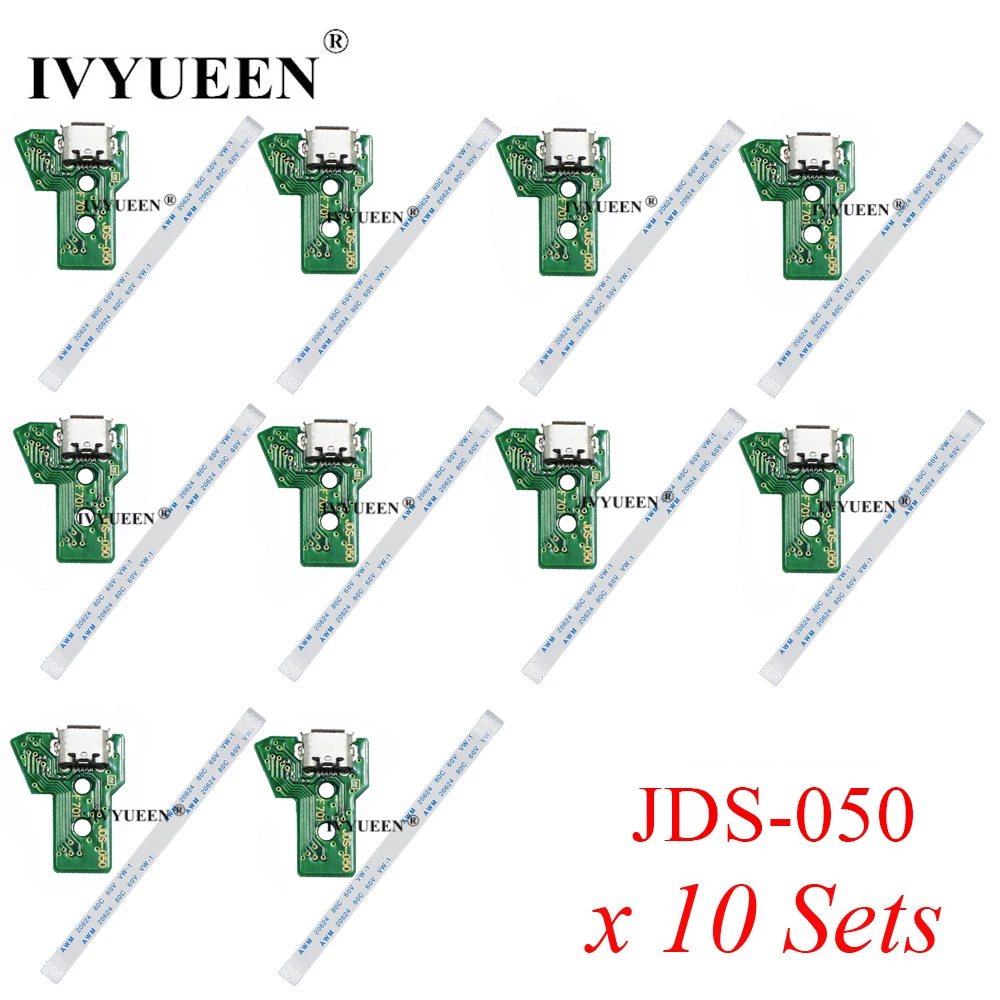 10 комплектов USB порт для зарядки плата с гибким кабелем питания Dualshock 4 PS4 Pro тонкий