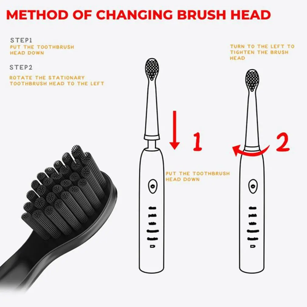 

X-3 Electric Toothbrush Head Round Waterproof Head Universal Bristles Durable Toothbrush Replacement Parts