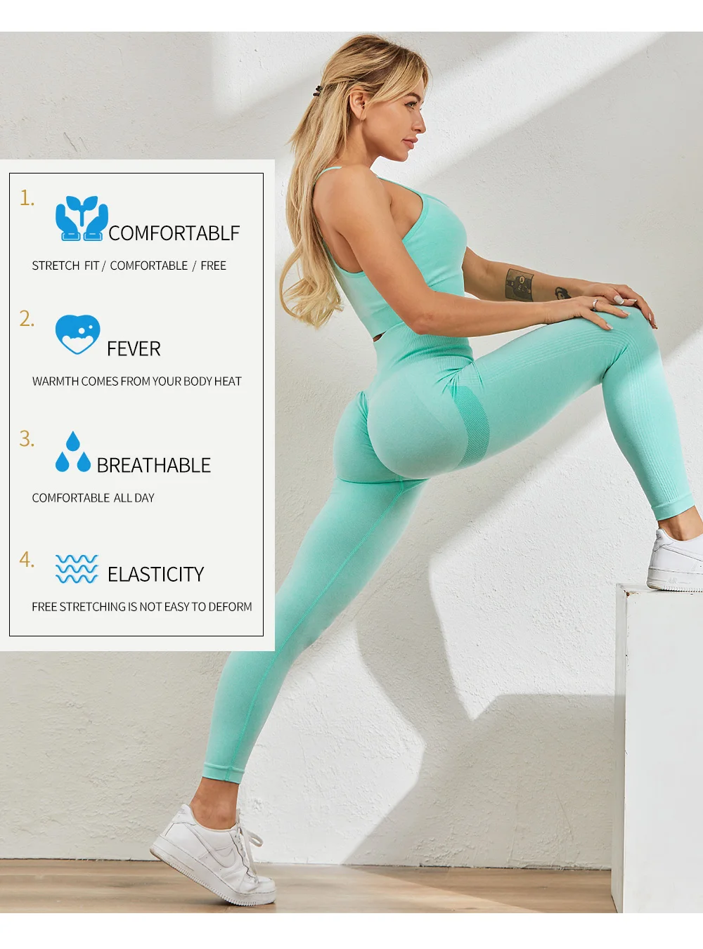 grey leggings SALSPOR Women Seamless Gym Leggings Push Up High Waist Sports Women Fitness Stretch Running Quick-drying Leggins Femme Trousers ribbed leggings