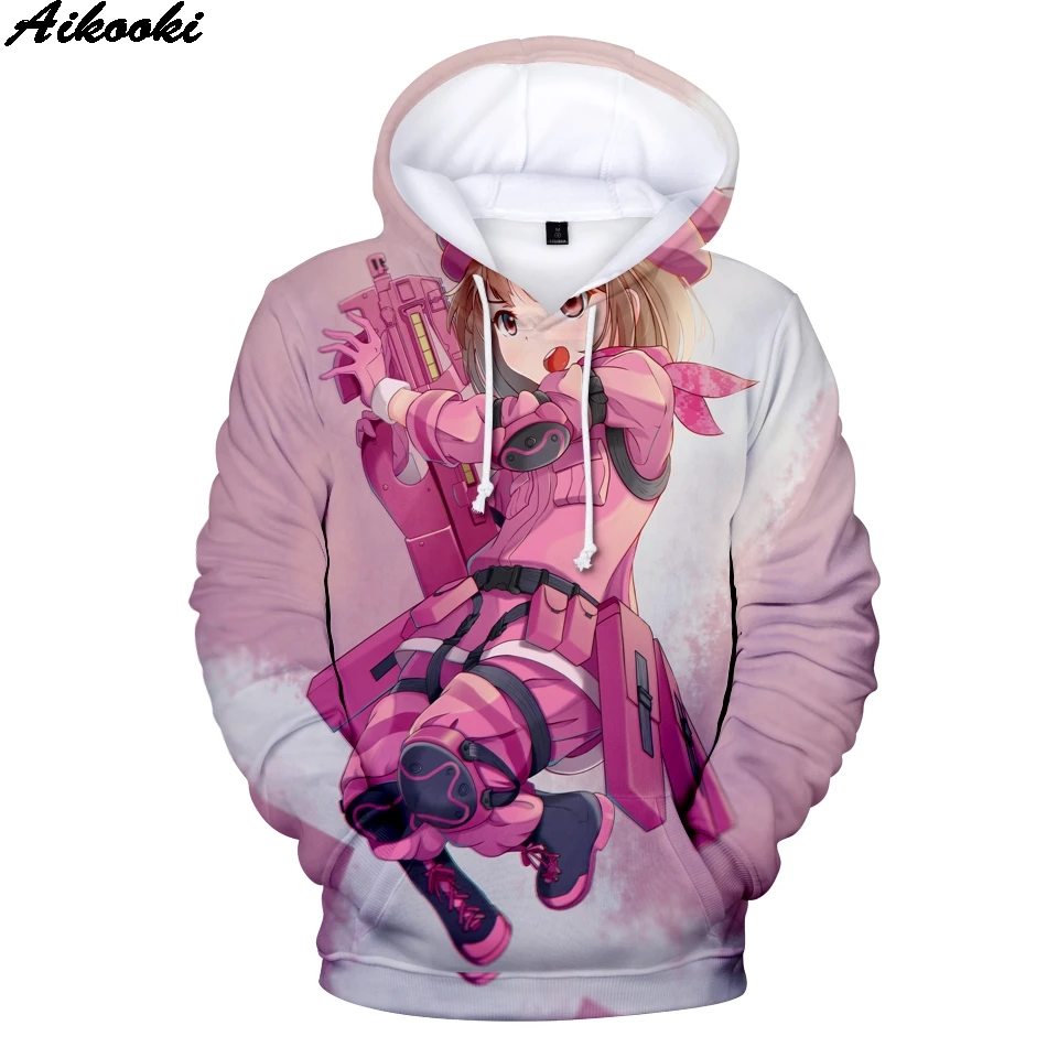 

Aikooki Sword Art Online 3D Hoodies Men Women spring Sweatshirts Anime Sword Art Online Hoodies Men Oversized Pullovers XXS-4XL