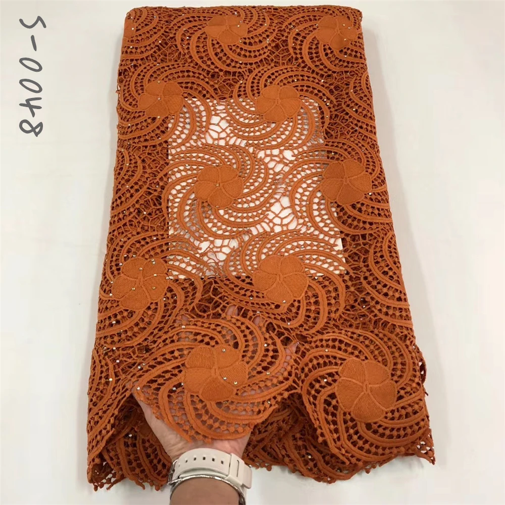 Французская кружевная ткань 2020 гипюровая вышивка Африканский шнур высокого