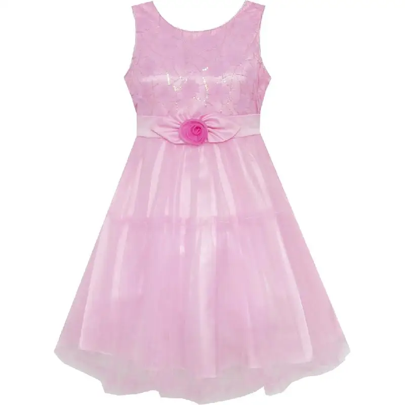 Sunny Fashion платья для девочек новогодние костюмы Цветок Девушка Платье Shinning Блестки