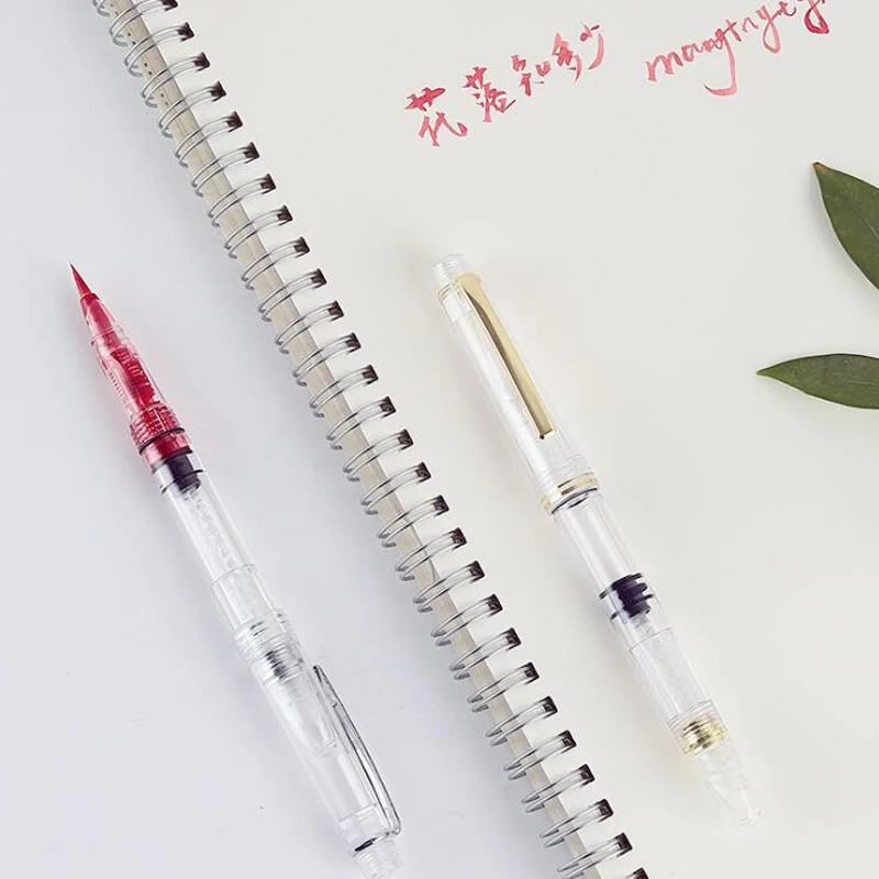 Роскошный качественный пластиковая перьевая ручка прозрачный кисть для