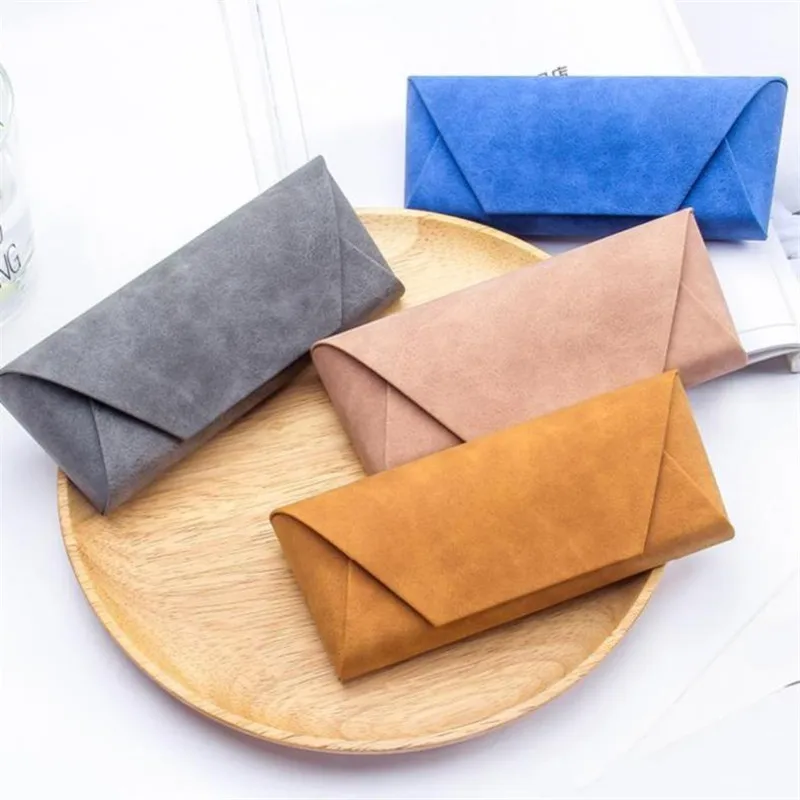

New Fashion PU Leather Cover Sunglasses Case for Women Men Glasses Portable Soft Glasses Pouch Bag Accessories Glasses Box 6.5cm