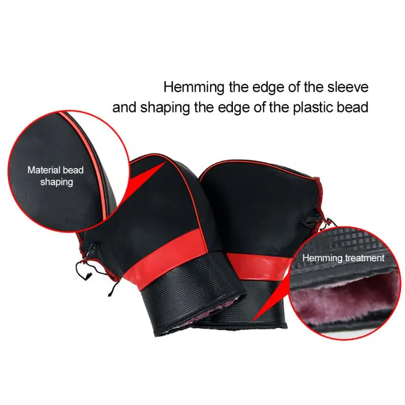 

1pair High Quality Warm Motorcycle Handlebar Gloves Mittens Hand Warmer Waterproof Warm Motorbike Handle Bar Hand Cover