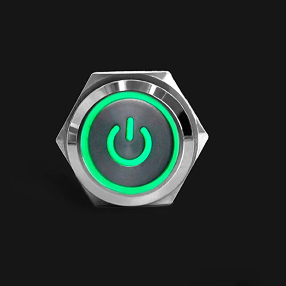 

Водонепроницаемый металлический кнопочный переключатель 12/16/19/22 мм красного/синего цвета