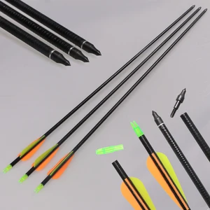 6 шт. стекловолокно стрелка 81 см длина 30-80 фунтов для соединения изогнутый лук стрельбы из лука и охоты