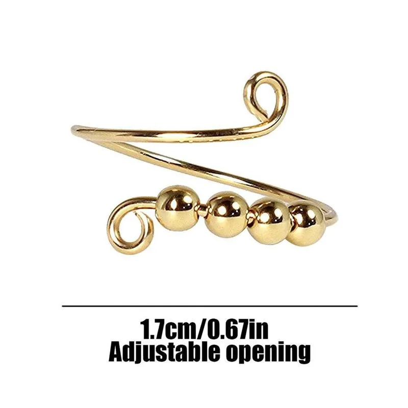 Спиннер антистресс для девушек и женщин поворотное кольцо с одной катушкой