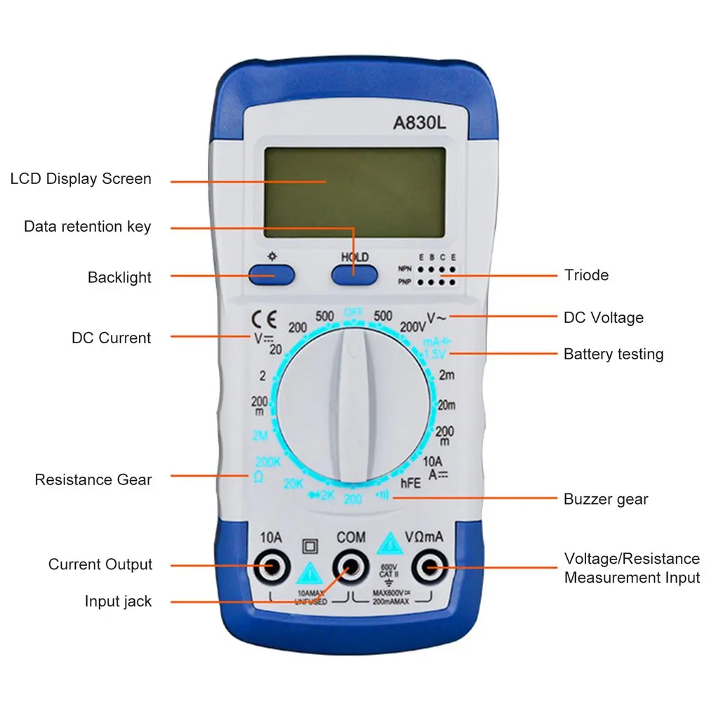 21 шт. 60 Вт регулируемый Электрический паяльник Комплект с A830L мультиметр