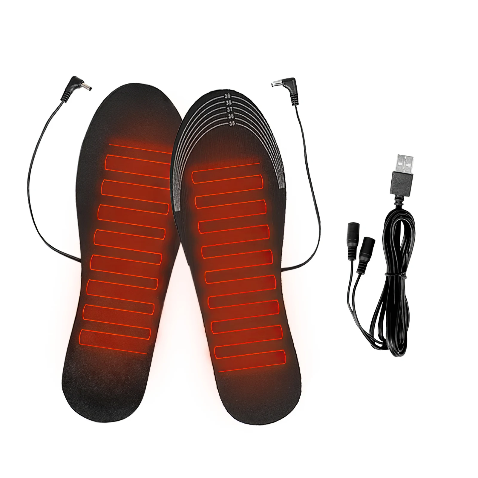 

USB Heated Shoe Insoles Feet Warm Sock Pad Mat Electrically Heating Insoles Washable Warm Thermal Insoles Unisex Warming