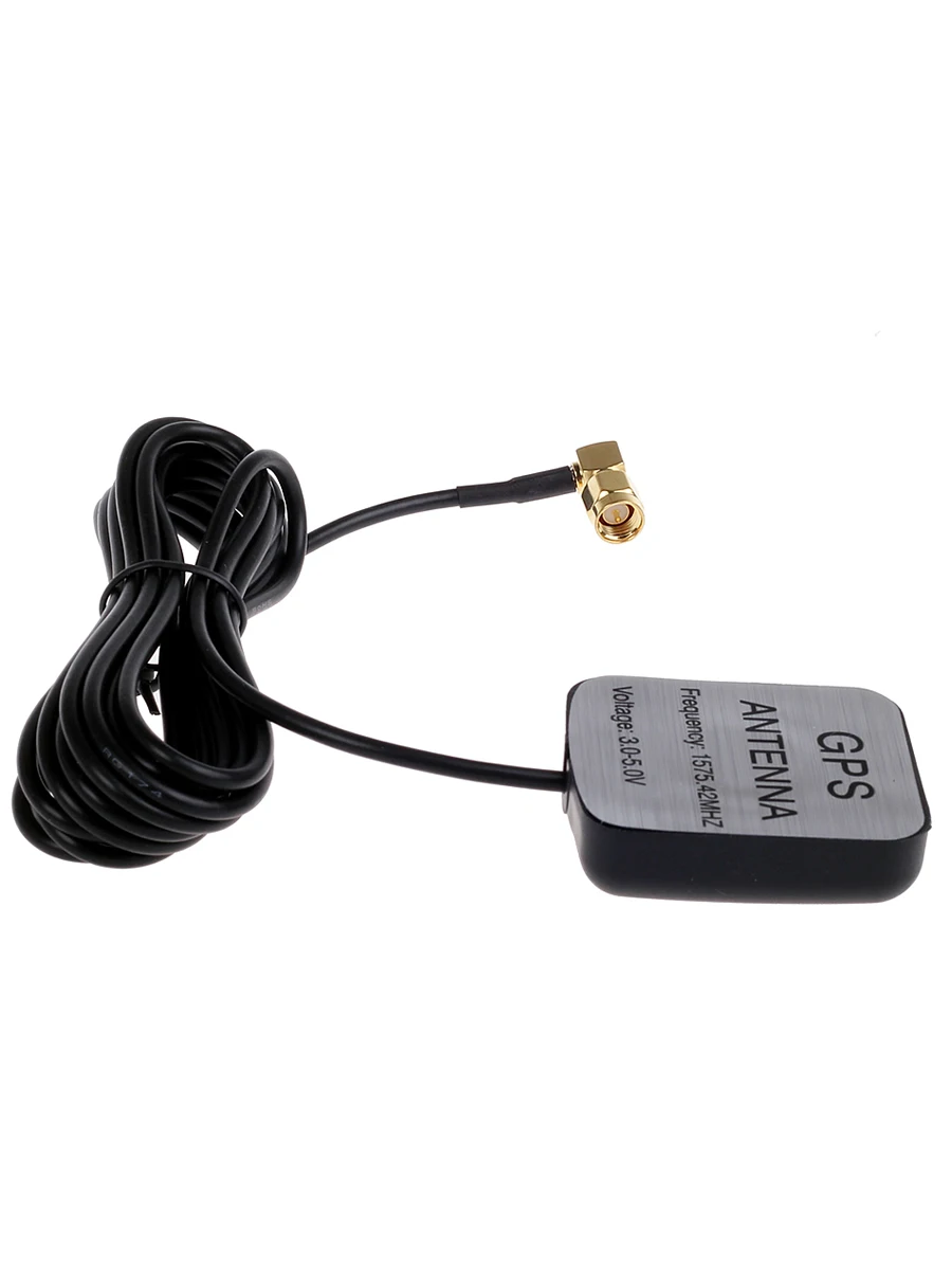 Right Angle SMA Male Plug GPS Active Antenna Aerial Connector Cable for Car Dash DVD Head Unit Stereos