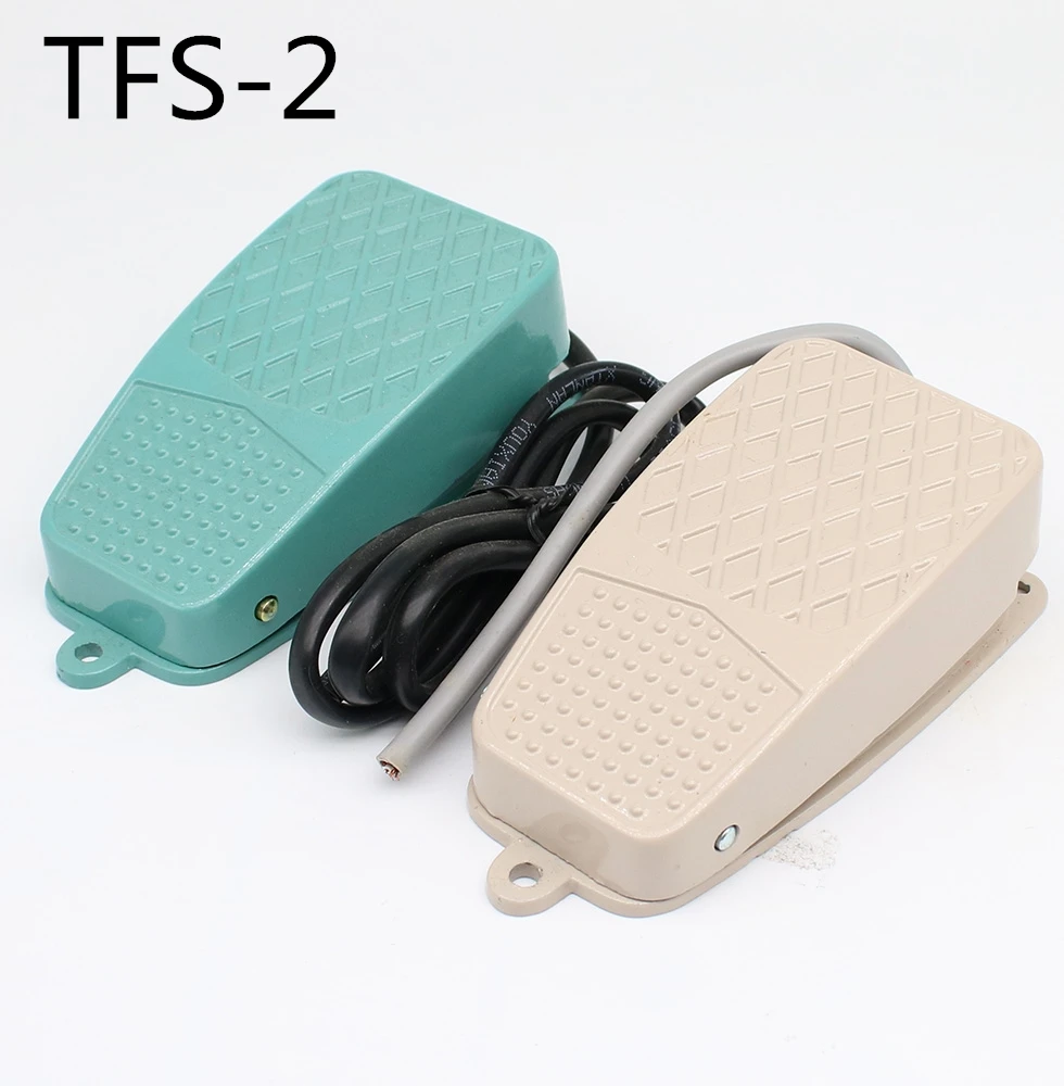 TFS-2 AC250V 10A зеленый SPDT NO NC нескользящий металлический Мгновенный Переключатель