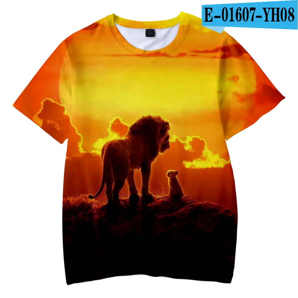 3D The Lion King Kid's t shirt Boys Girls Hot Fashion Summer Soft Comfortable Kids T shirt 3D Print Lion King Children T-shirt - Цвет: 3D