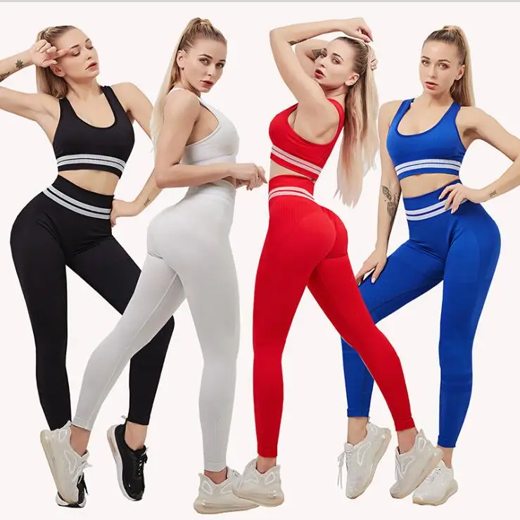 

Seamless Yoga Set Sport Wear Women Gym Workout Fitness Clothing Female Sport Suit High Waist Legging Sports Bra Tracksuit