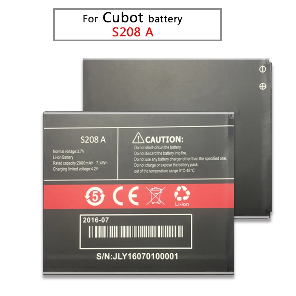 Литий полимерные аккумуляторы для смартфона Cubot S208 A 2000mAh|Аккумуляторы мобильных