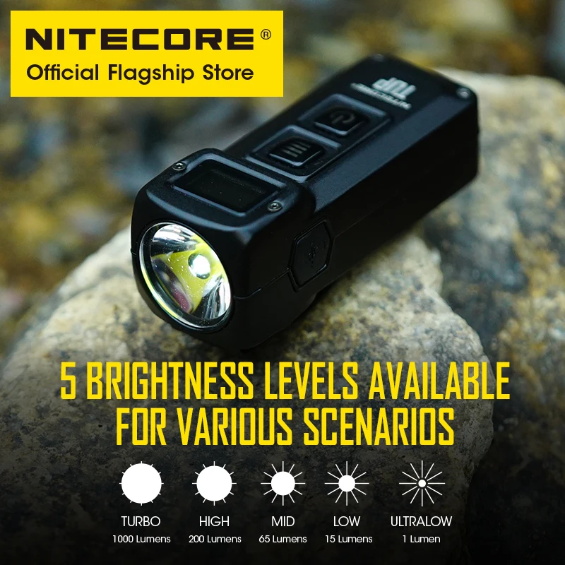 NITECORE TUP EDC брелок Светильник USB перезаряжаемая Вспышка светодиодная мини походная