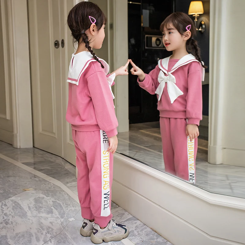 

Girl Spring Autumn Pink Sports Sets Fashion Girls Christmas Outfit Teenage Girl Clothes 11