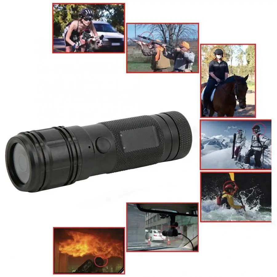 Микро камера Водонепроницаемая мини Спортивная Экшн форма фонарика DV