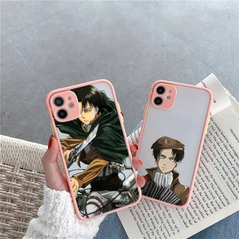 

Attack on Titan Anime Phone Cases Matte Transparent for iPhone 7 8 11 12 s mini pro X XS XR MAX Plus cover funda
