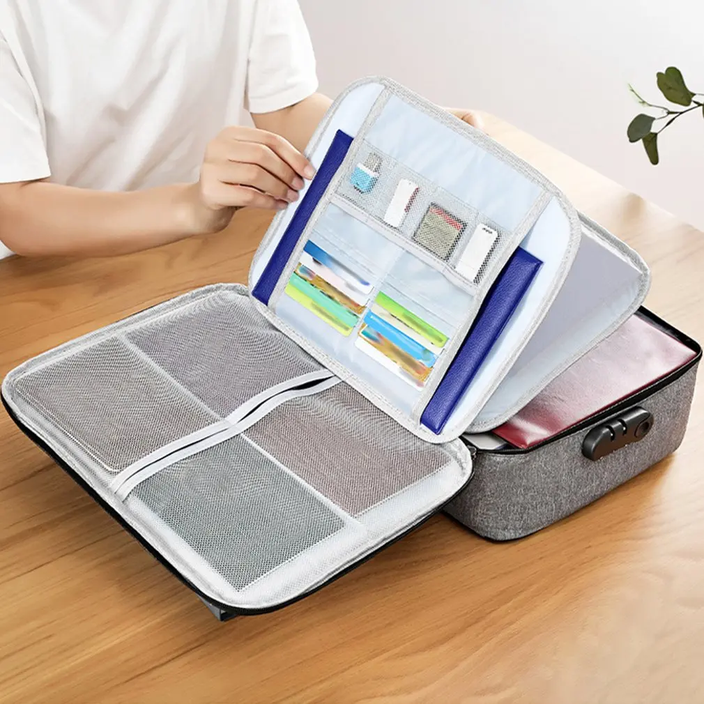 

Portable Household Register Passbook Certificate Storage Bag Multifunctional Portable Waterproof Certificate Storage Box