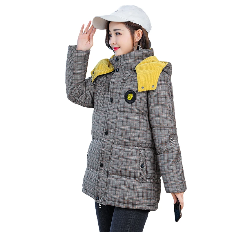 Yellow Short Пальто, куртка, женская теплая парка с капюшоном, пальто, высокое качество, женская зимняя парка, коллекция, хит, casacos de inverno, G035 - Цвет: Yellow Short