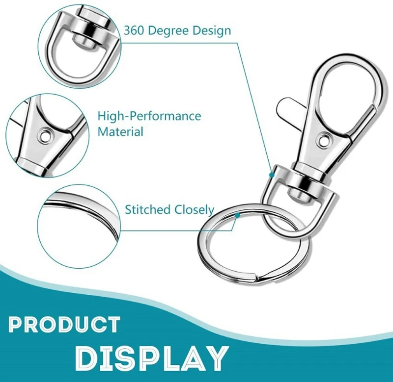 100 крючки для ключей с кольцами зажим изготовления ювелирных изделий|Брелоки| |