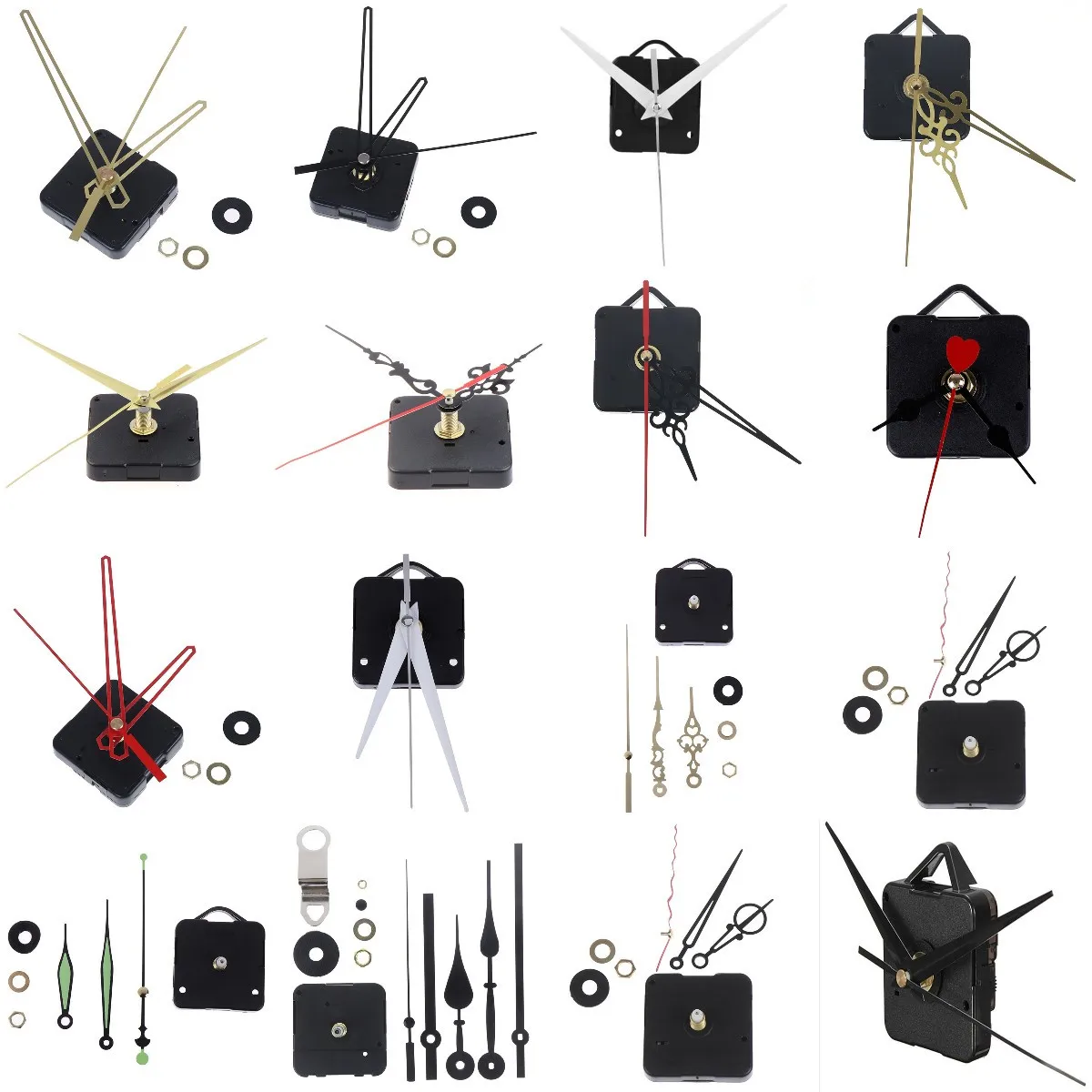 

50 Types Quartz Clock Repair Movement +Hands For DIY Silent Large Wall Clock Repair Clock Mechanism Part