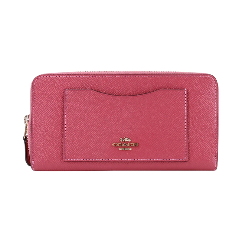 Кожаный кошелек на молнии F54007/F21068/F21073 - Цвет: Rose pinkF54007IMLJV