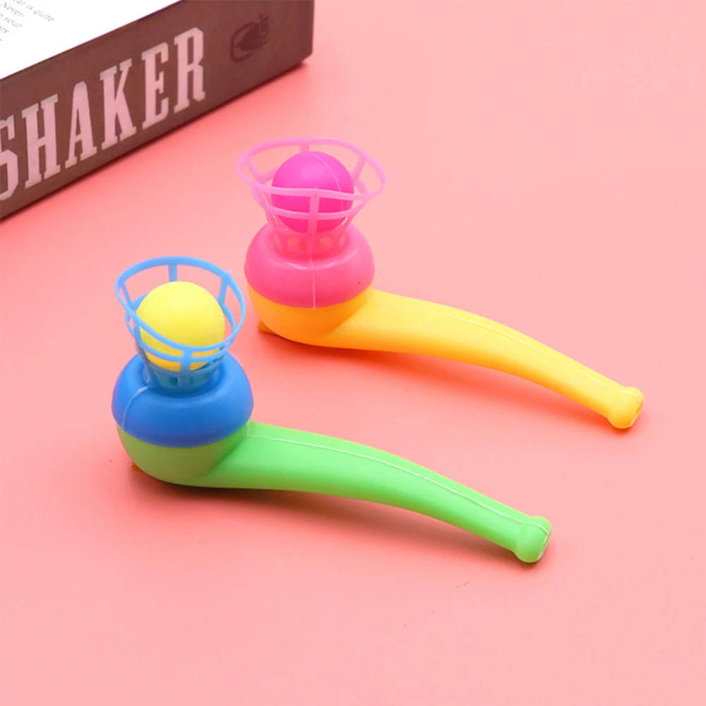 

2021 1PC Children Toys Blow Pipe & Balls Kid Blowing Toys Gift Interactive Balance Games Plastic Pipe Balls Toy Random Color
