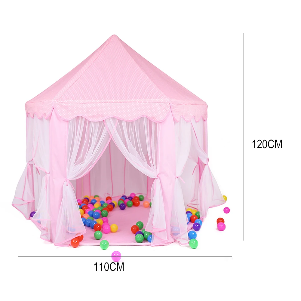 

Children Toy Tents Princess Castle Tent Living Game Hexagonal Play House Kid Play House Portable Folding Toys