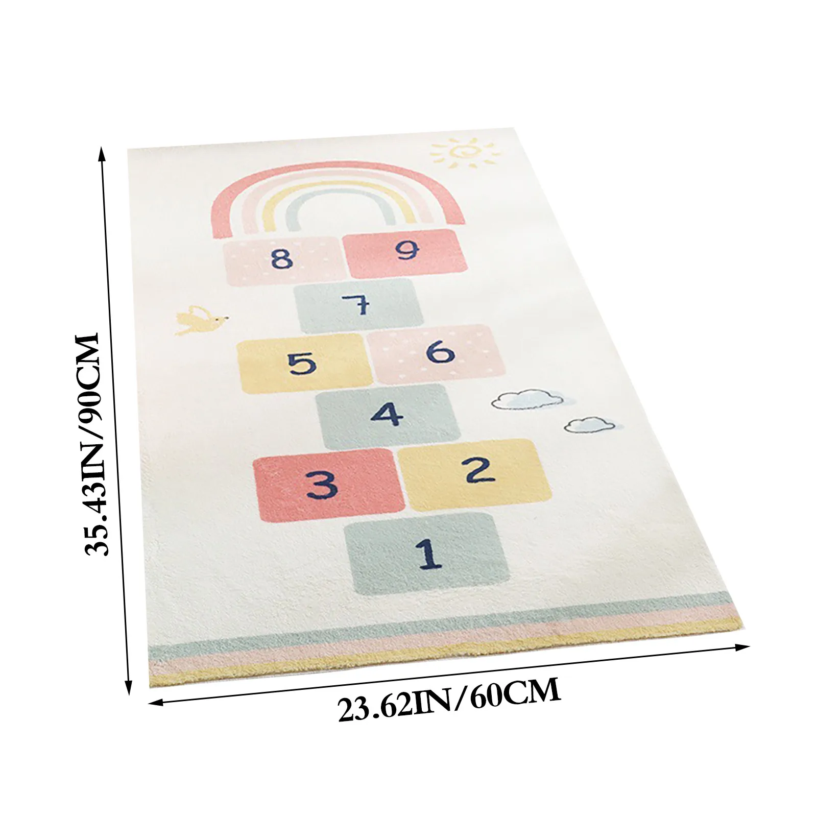 

Lovely Jumping House Carpet Slip Floor Mat Children Play Climbing Game Area Rugs Interesting Car Bedroom Modern Printing Doormat