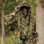 Костюм для снайперской Съемки 3d ghillie, зеленый Камуфляжный костюм для взрослых, военный джунгли; Бионический