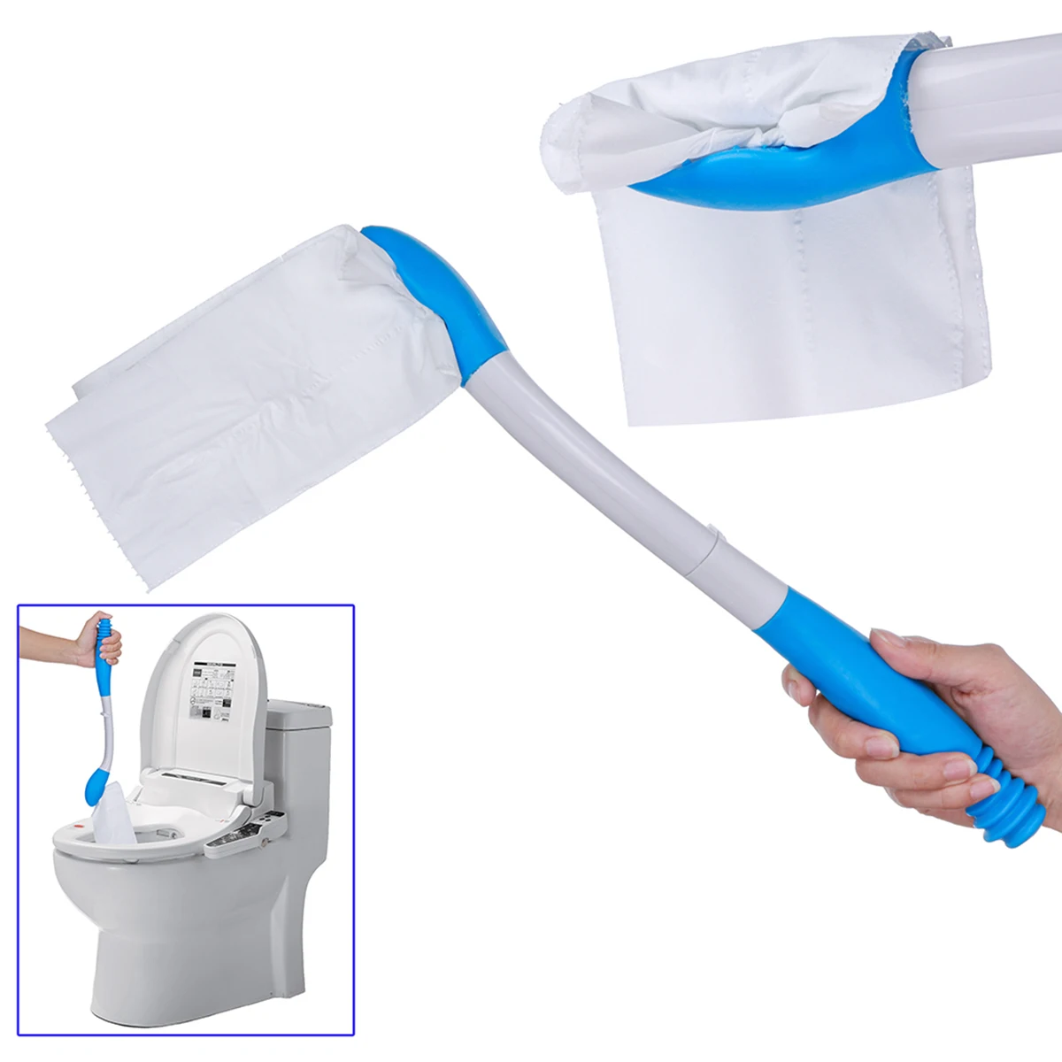 

Home Folding Toilet Cleaner Toilet Aid For Wiping Folding Comfort Wipe Self Assist Toilet Aid For Limited Mobility Toilet