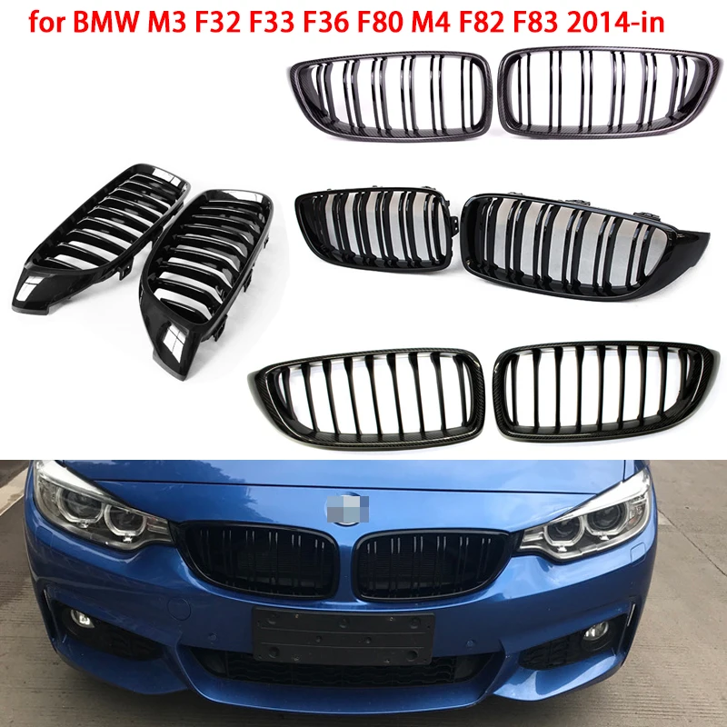 Автомобильный передний гриль из АБС/углеродного волокна для BMW M3 F32 F33 F36 F80 M4 F82 F83