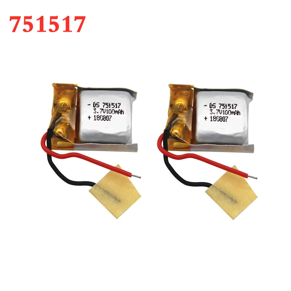 3 7 V 100mAh 751517 Lipo батарея JJ810 RC комплектующие для квадрокоптера перезаряжаемая от 1