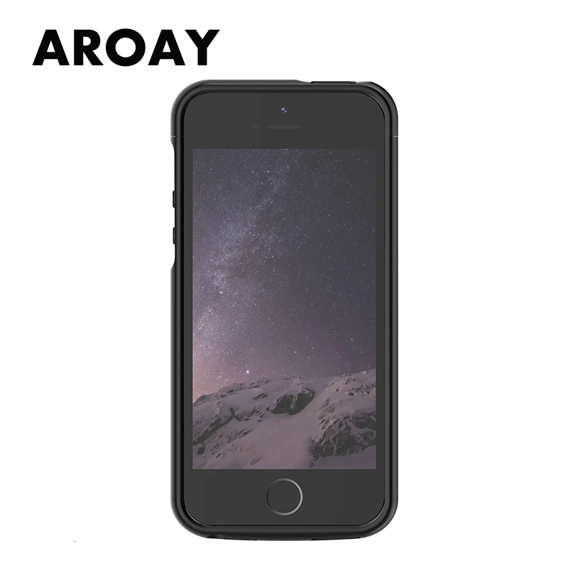 Aroay 4000 мА/ч зарядное устройство умный чехол для телефона Iphone 5 SE 5S черный и синий