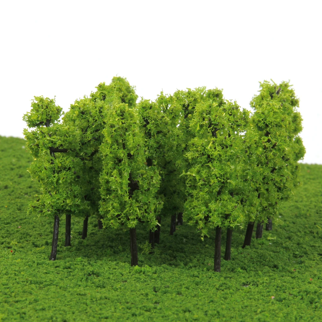 

120x Green Railway Model Trees 1:150 HO Scale 3.2in Wargame Forest Landscape