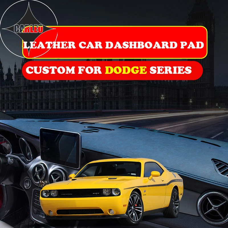Custom for Dodge Journey 2013-2016 Dashboard Avoid Light Pad Instrument Platform PU Leather Suede Insulation Mat