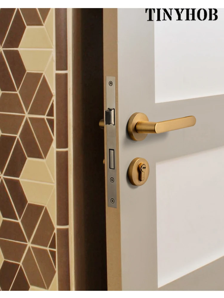 Круглая ручка двери с разрезом дверной замок из цинкового сплава в скандинавском