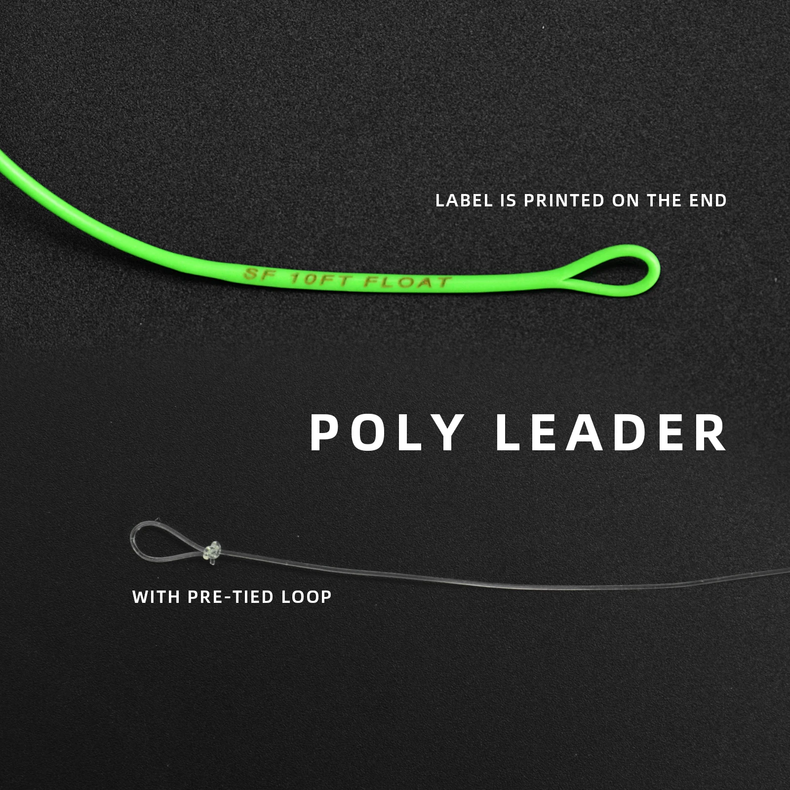 SF 1PCS 10FT  Fly Fishing Polyleader Monofilament Core Leader Line Fly Line for 10' Salmon Poly Leader