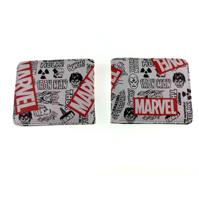 Marvel Wallet Spiderman Super Heroes Anime Men's Clutch Bag PU Cartoons Men Purse Card Holder Fashion Money Clip | Багаж и сумки