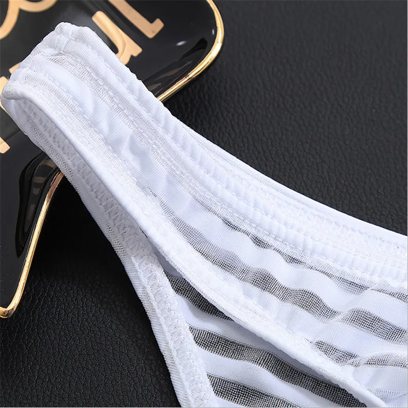 Последняя Для мужчин мужские плавки трусы ультра тонкий ледяной шелк прозрачные