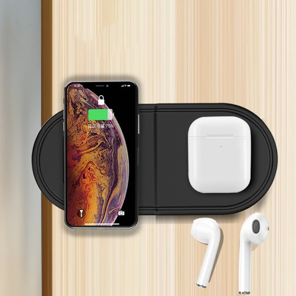 3 в 1 Беспроводное зарядное устройство 10 Вт быстрое подставка для iPhone i Watch