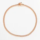 Шикарный женский браслет-цепочка с изображением улитки пшеницы 3 мм 5 мм 585 браслет из розового золота модные ювелирные изделия 20 см CB58