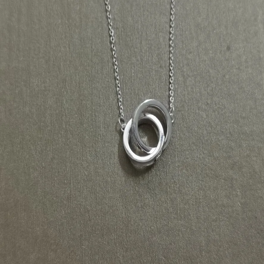 

S925 pure silver 1:1 fashion and easy charm rose gold, ms Bai Jinshuang circular fashion necklace jewelry